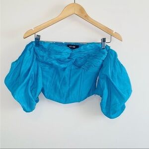 do + be blue off the shoulder top